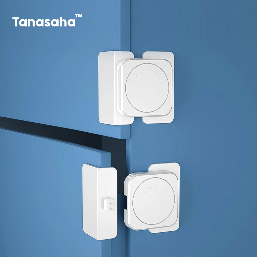 2/6/10PCS Child Safety Cabinet Door Lock Self-adhesive Refrigerator Anti Open Locks Cabinet Buckle Kids Home Security Protection
