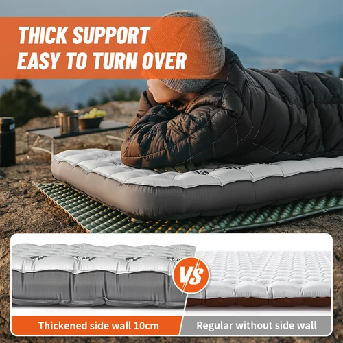 Imagen 2 del producto Naturehike-colchón de aire ultraligero para acampar, 2024, 6,5 de alto valor, cálido para invierno, cama de aire gruesa de 10cm, esteras portátiles para dormir al aire libre