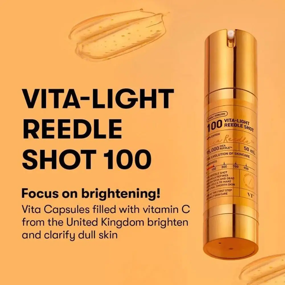 

Vita-Light Reedle Shot 100 Serum: Vitamin C + E Capsules Collagen Skin Nourishing Moisturizing Essence skin care