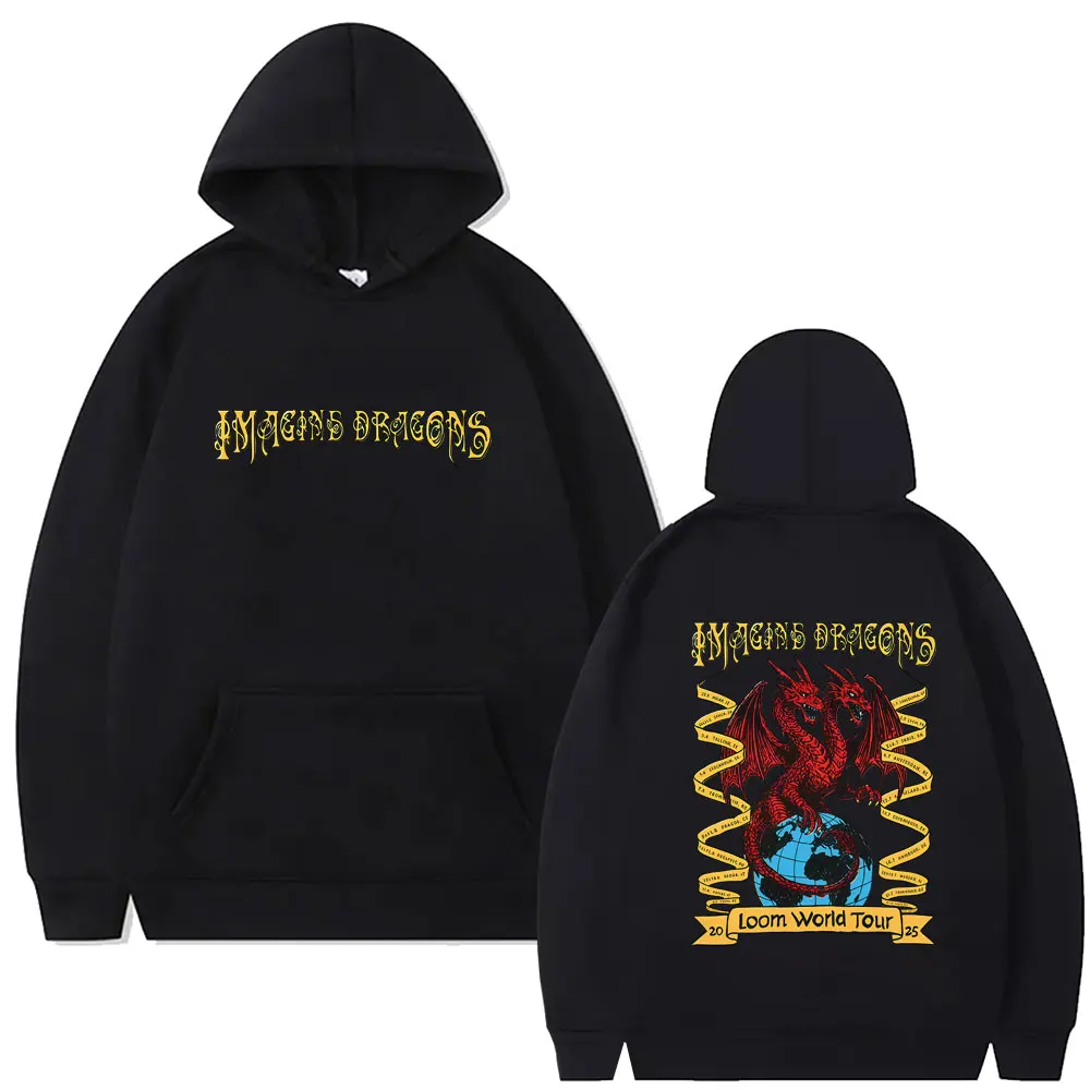 

Rock Band Imagine Dragons Loom World Tour 2025 Hoodie Men Women Gothic Streetwear Male Fashion Vintage Fleece Cotton Pullover