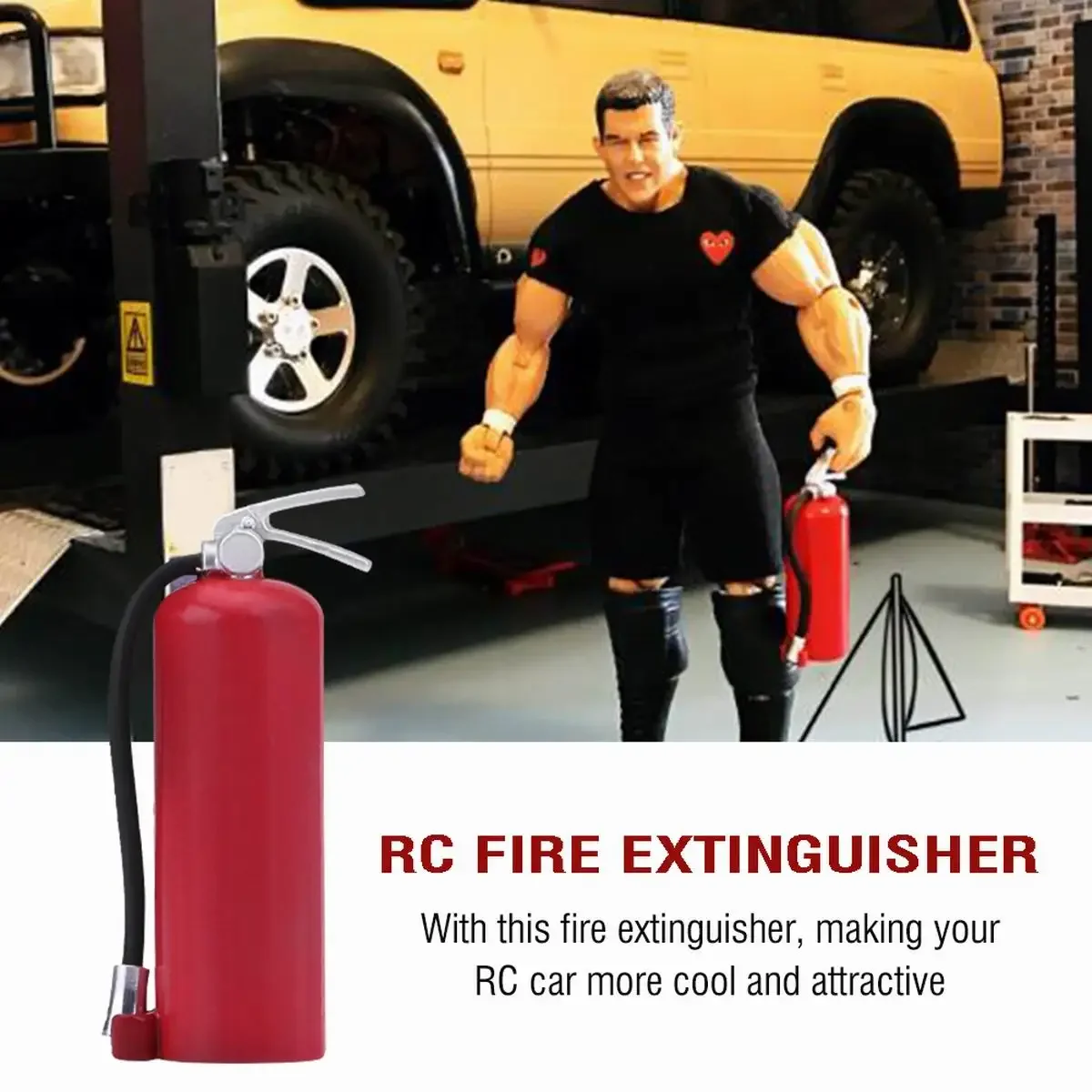 

1/10 Scale Fire Extinguishers RC Rock Crawler Accessory for AMIYA CC01 RC4WD N8K0