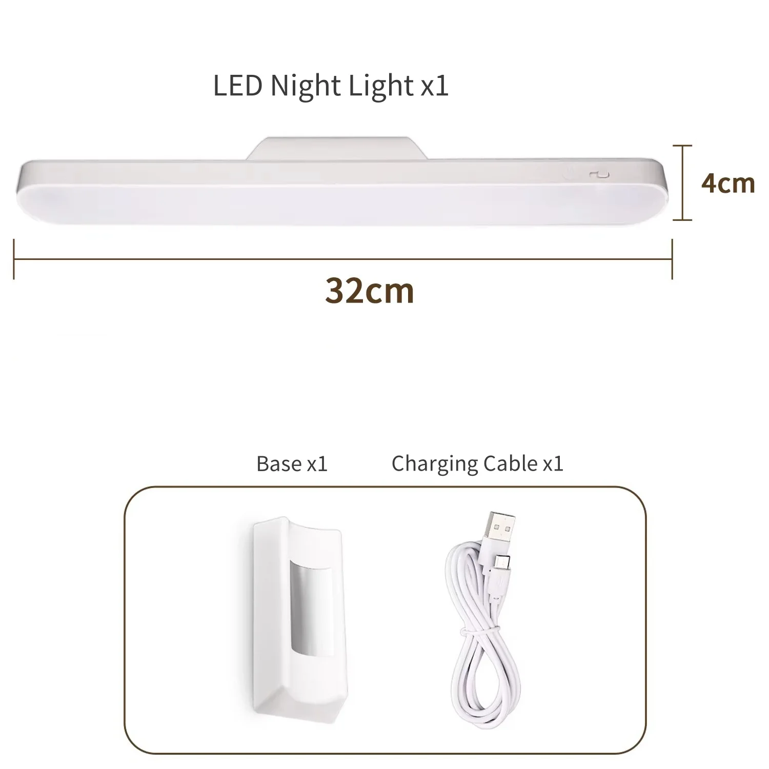 Magnetic Desk Lamp Rechargeable Table Lamp Remote Control Dimming LED Bedroom Night Light Cabinet Wardrobe Reading Night Lamp