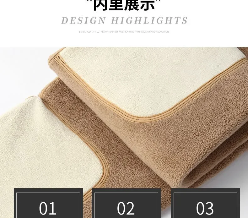 Men's Thermal Pants Stretch Leggings Alpaca Wool Winter Underwear Goods Cold Stretch Classic Plush Thick Cotton-padded Trousers