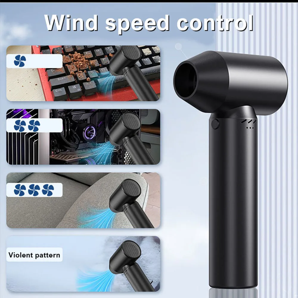 500W Turbo Jet Fan 80000RPM Turbo Jet Fan XL Violent Turbofan Handheld 3 Speed control Powerful Air Blower