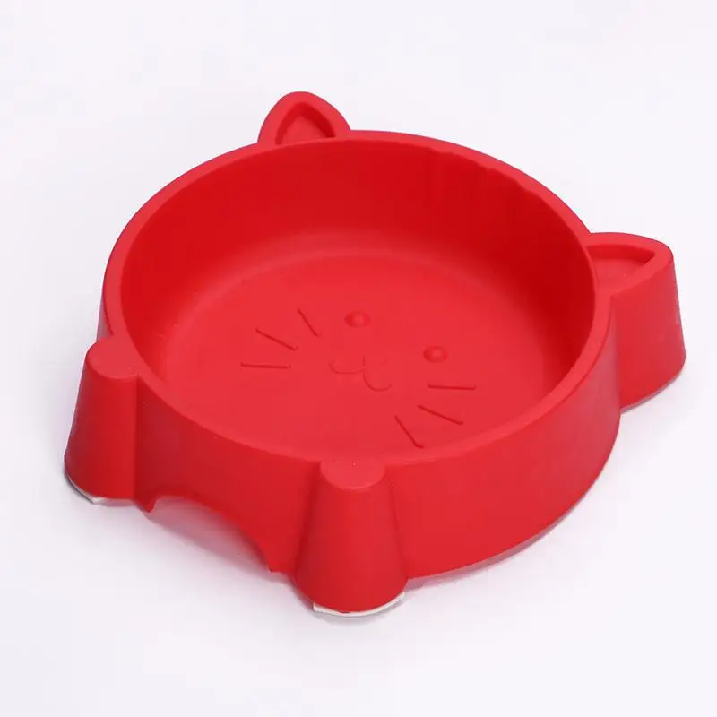 Cute Cat Ear Design Pet Bowl - Non-Slip Plastic Food & Water Feeder For Dog & Kittens & Small Puppies, Durable & Eco-Friendly