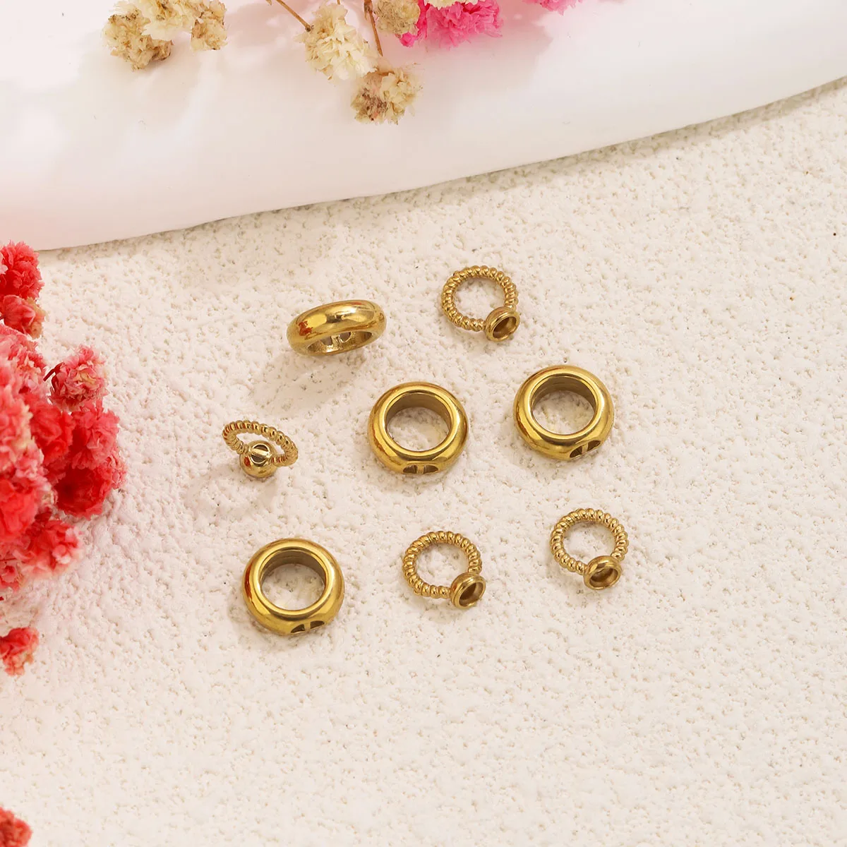 20pcs 18K Stainless Steel 2 Holes For Women Jewelry Bracelets Connector Bead End Cap with Hole Supplies Jewelry Findings Bulk view 3