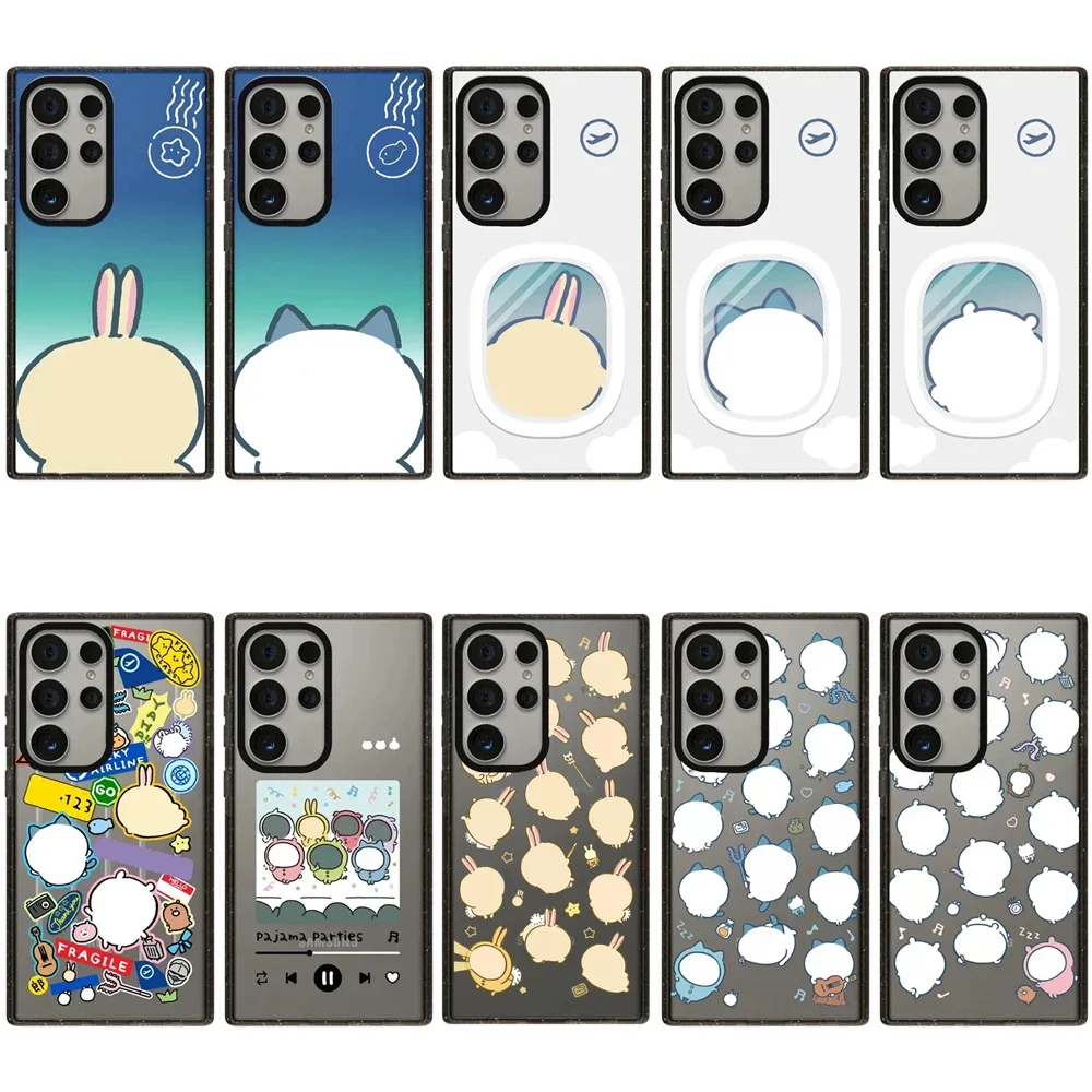 

Air Travel Magnetic Black Border Acrylic Protective Case for Samsung Galaxy S25 S24 S23 Ultra S25+ S24 Plus Shell