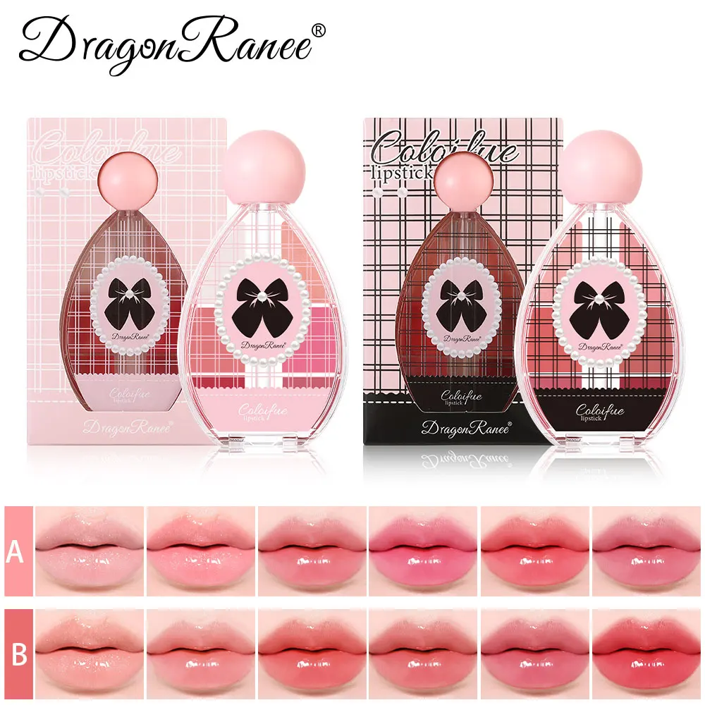 Six color solid lipstick, lasting makeup effect, whitening, color, lip gloss, moisturizing, moisturizing, lip gloss, base in aut