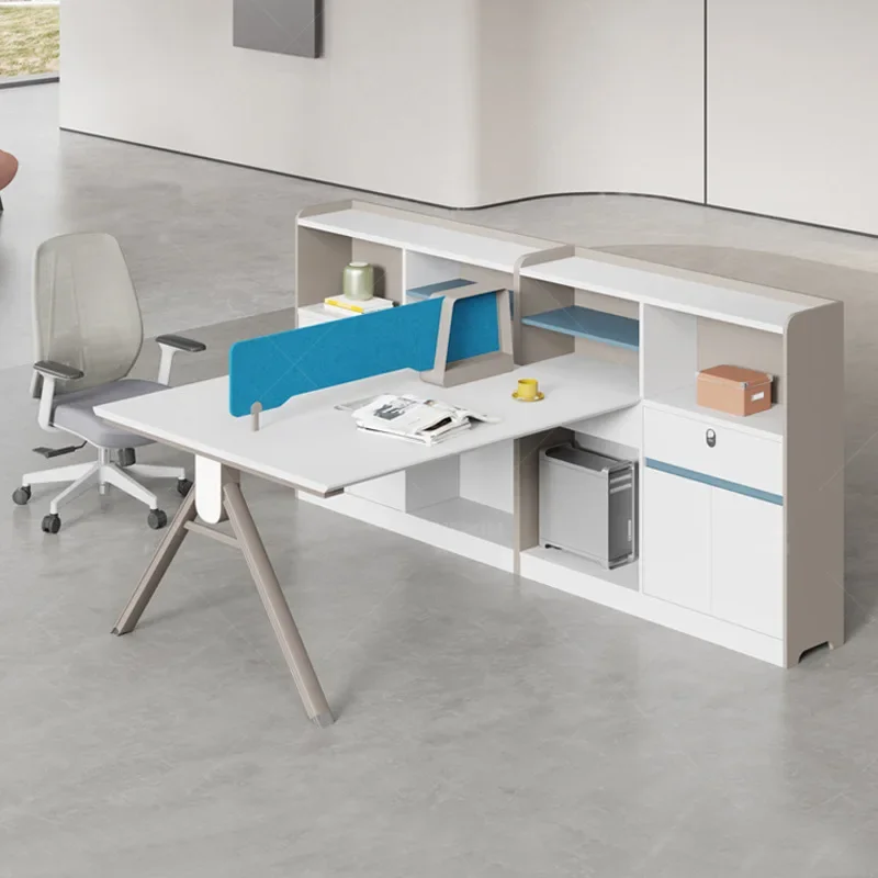 Office Desk Combination Employee Desk Financial Office 4 Four Six Screen Employee Desk Booth