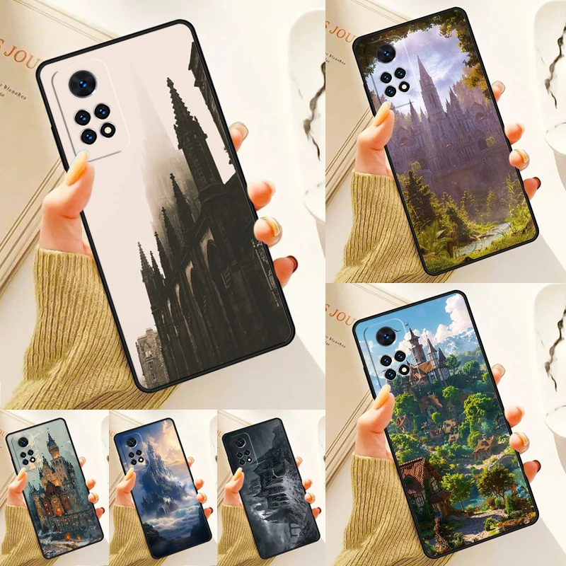 Fantasy Castle 5 Medieval Case For Samsung Galaxy S24 Plus S23 S20 S21FE Lite S22 Ultra Note 20 S8 S9 S10 Phone Coque