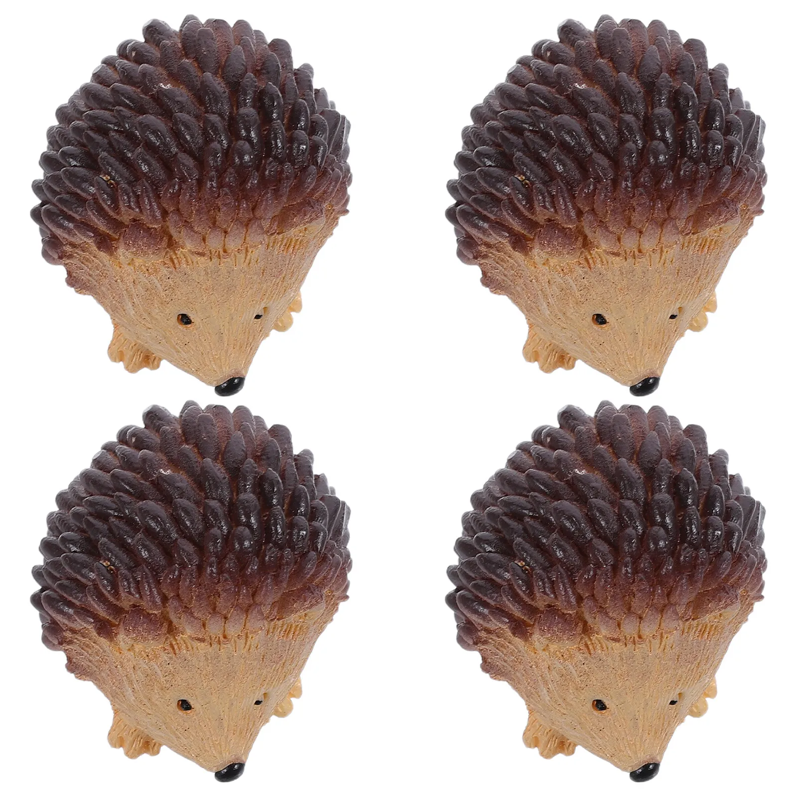 4Pcs Mini Resin Hedgehog Small Animals Decor Perfect for Garden Potted Plants Micro Landscape Fairy Garden Table Display Outdoor