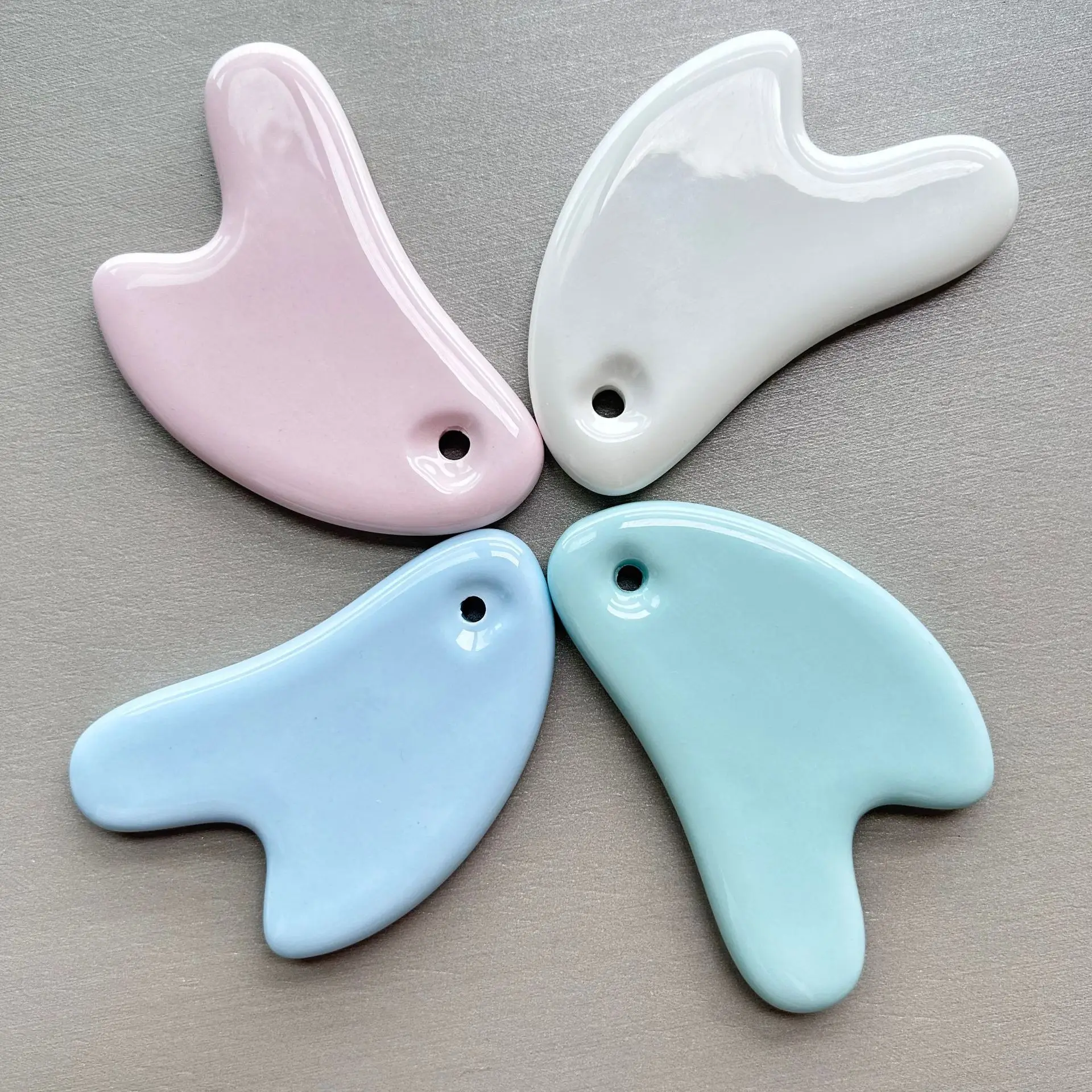 

Ceramics Guasha Scraping Facial Massage Scraper Face Massager Acupuncture Gua Sha Board Acupoint Face Eye Care SPA Massage Tools