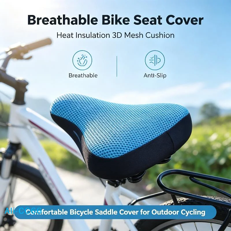 【C】1Pcs 3D Soft Bicycle Seat Cushion Cover Breathable Comfortable  Pad for Bike Universal Cycling  Cover