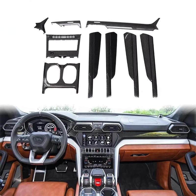 Dry Carbon Fiber OEM Car Interiors Decoration Centre Console Cover Dashboard Control Panel Interior Trims for URUS