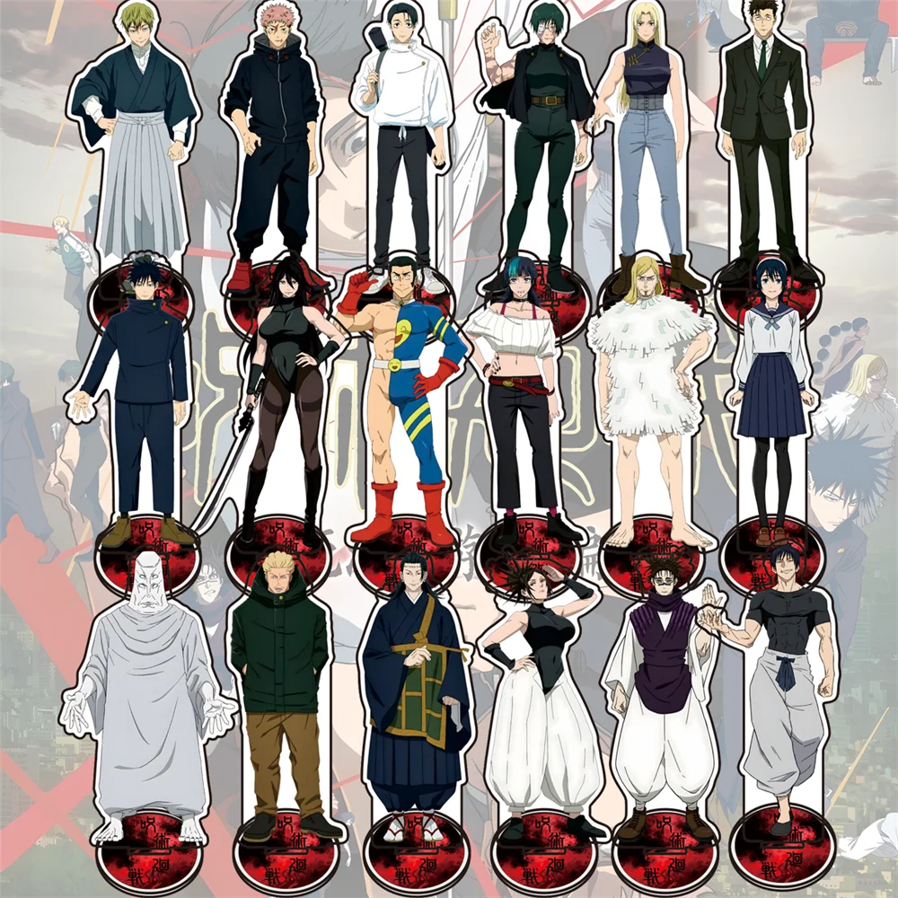 Anime Jujutsu Kaisen: Shimetsu Kaiyuu - Zenpen - Soporte Acrílico de 15 cm de Gojo/Yuuji, Decoraciones de Mesa, Productos Exquisitos, Llavero