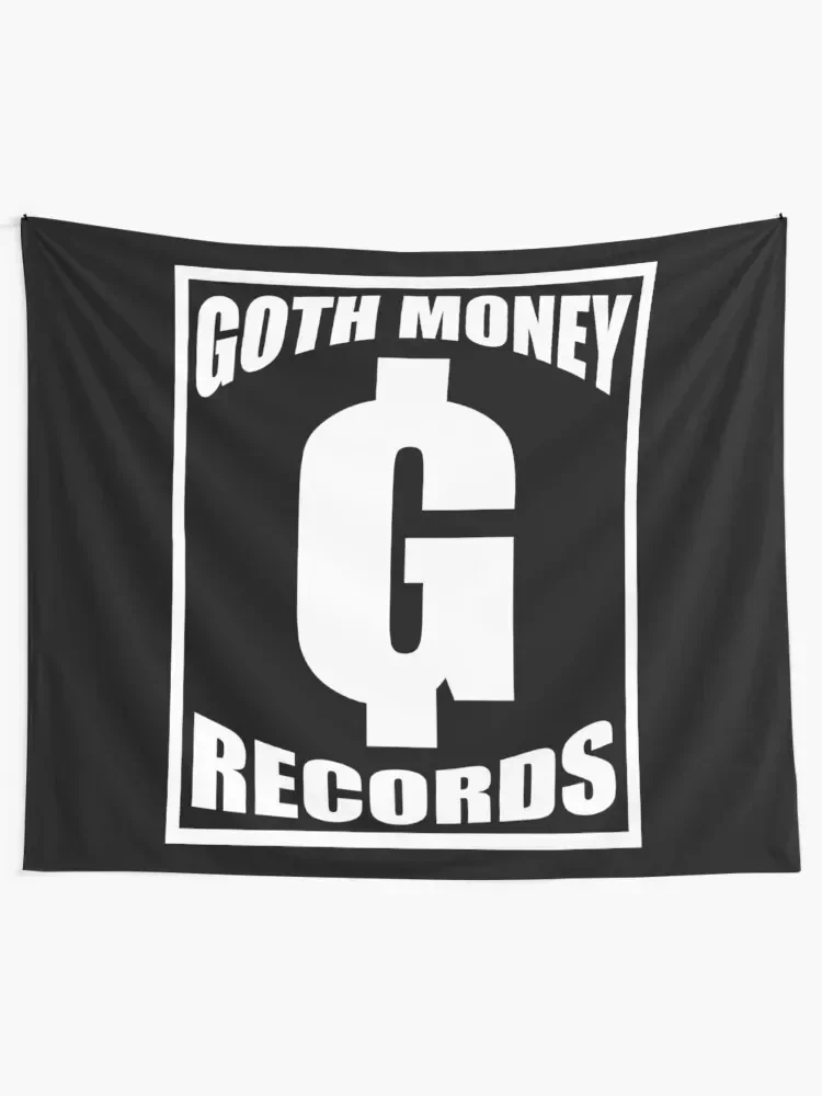 GOTH MONEY RECORDS OG ON BLACK Tapestry Wall Decor Hanging Room Aesthetic Wallpaper Tapestry