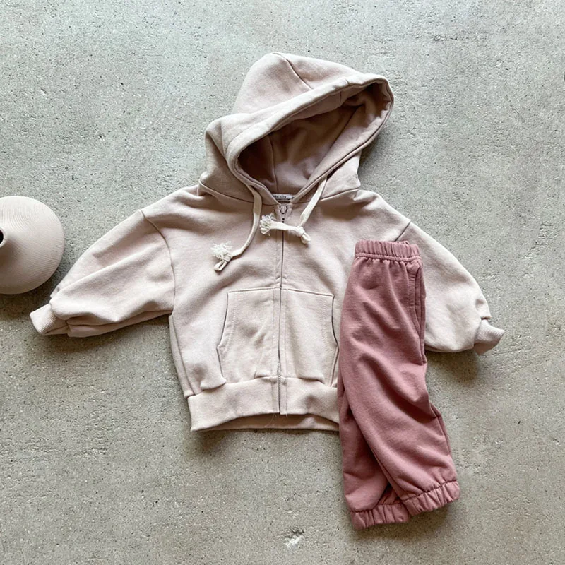 Sudadera con capucha de manga larga para bebé, abrigo de algodón con cremallera para niño y niña, ropa informal Lisa para bebé, novedad de otoño