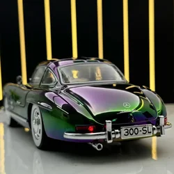 300SL Benzs Vintage Classic Alloy Car Model Simulation 1/24 Scale Sound Light Children Boy Diecast Toy Vehicle Miniature Voitur