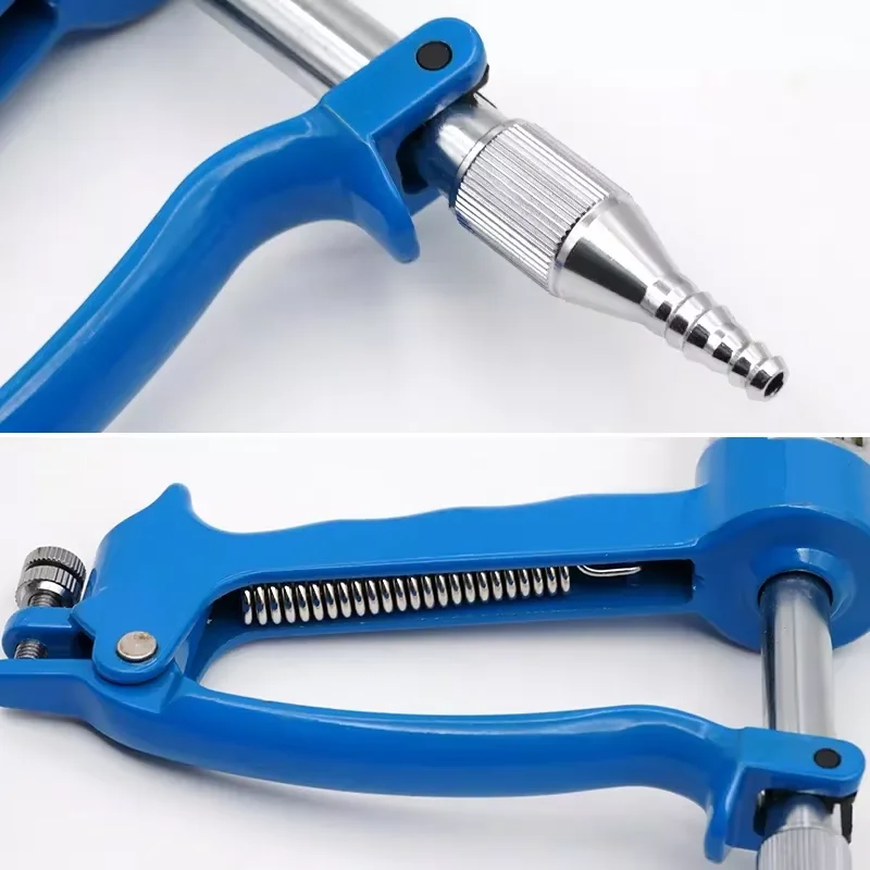 5ml/ 10ml/ 20ml/ 30ml Veterinary Metal Irrigator, Pig, Cattle and Sheep Continuous Feeding Medicine Drench Gun with Bottle