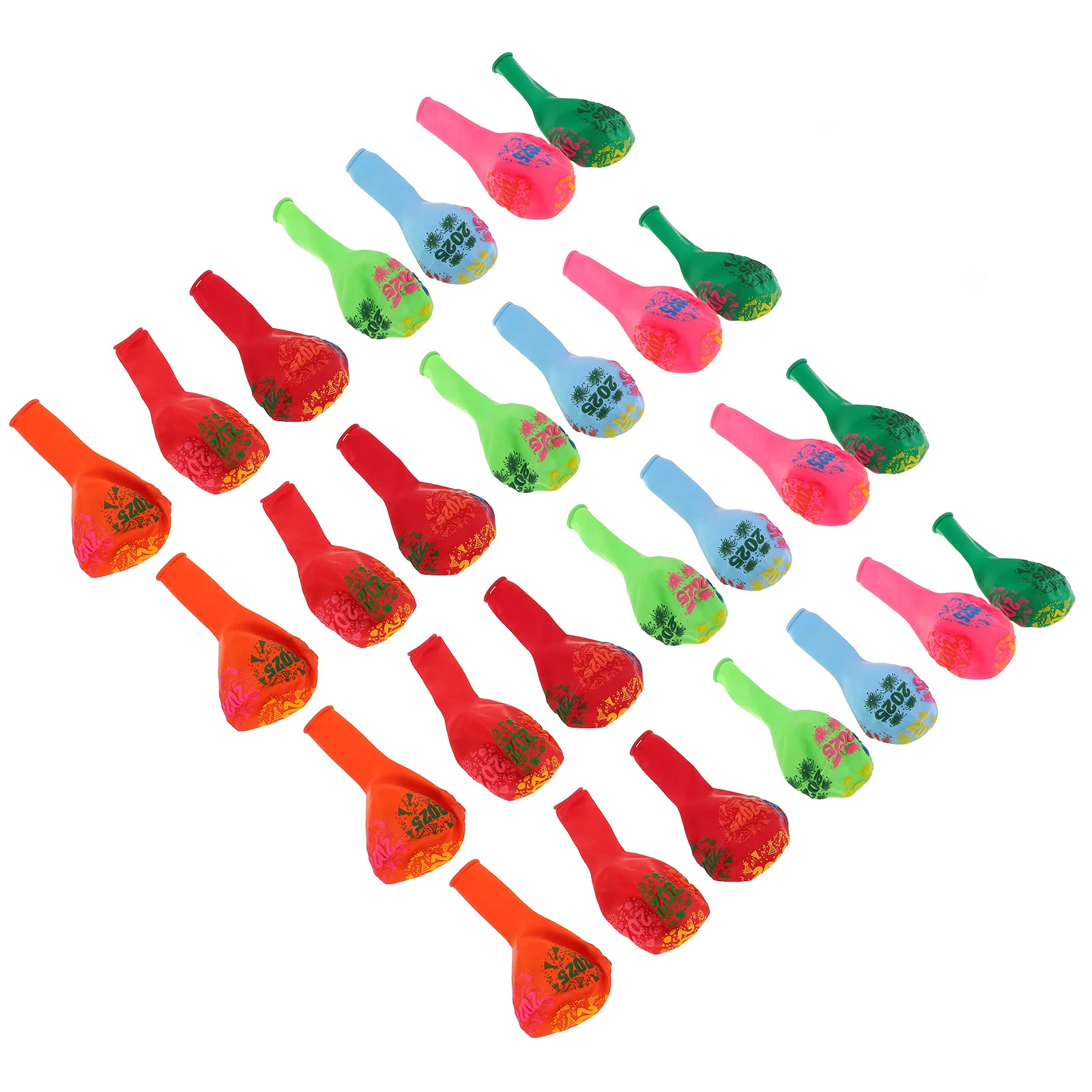 

100pcs 12 Inch Thick Latex Balloons Colorful 2025 New Year Balloons For Christmas Party Decorations Happy Birthday Lunar Spring