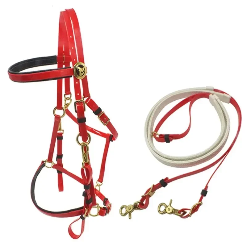 Western Style Horse Riding Equipment Endurance Racing Bridle Halter with Attached Rein System for Secure Control