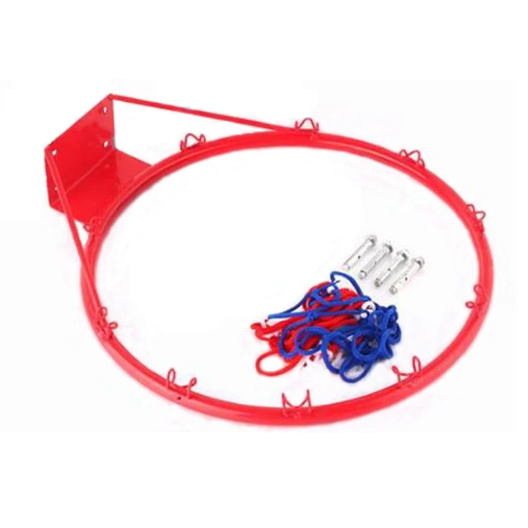 Anel de basquete de aro de basquete oco interno e externo de tamanho padrão de 18" com rede