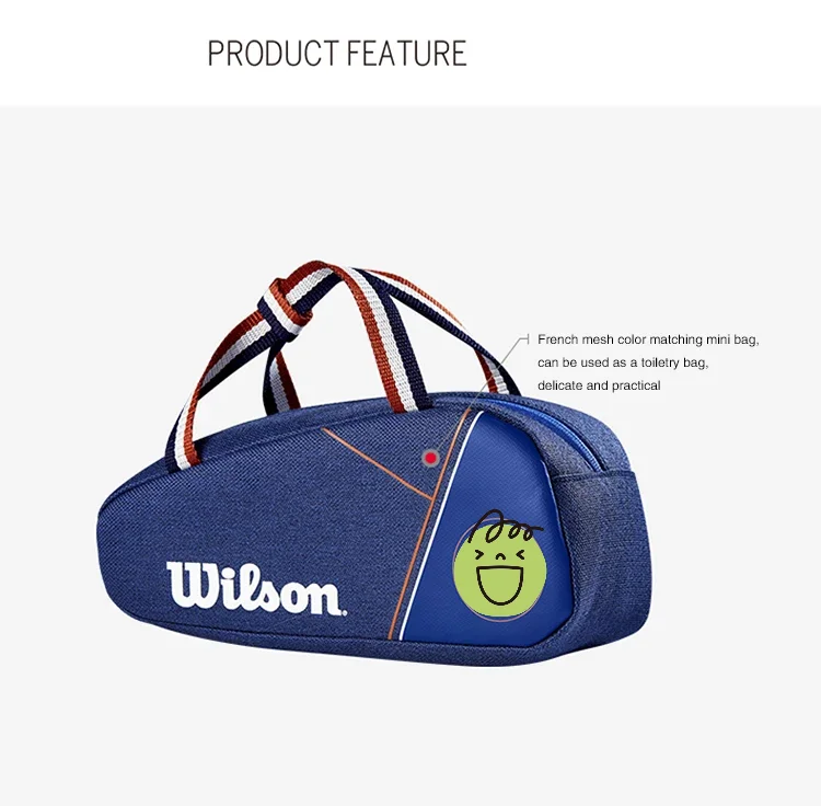 Wilson PU Leather Small Hand Bag Super Tour Tennis Accessories Bag Roland Garros Mini Travel Bag Racquet Sports