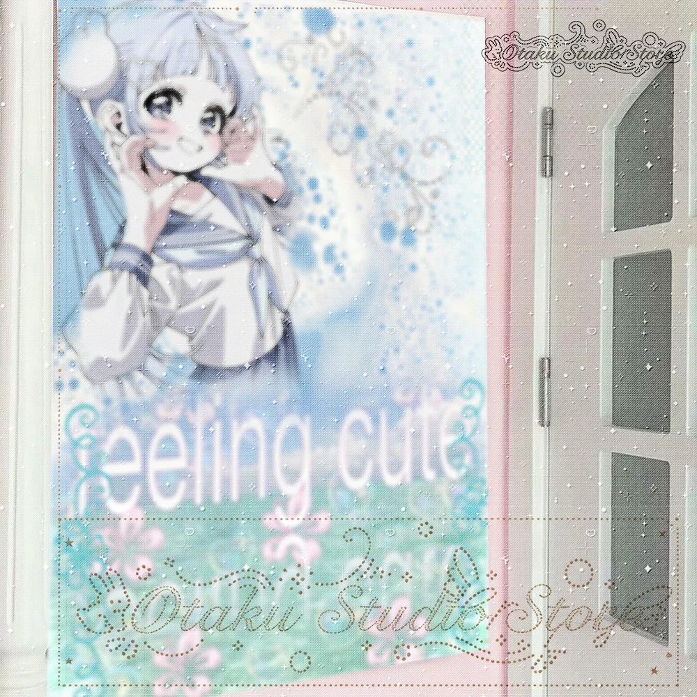 そよそよ Light Blue Hair Sailor Uniform Anime Girl Summer Ocean Bubble Vertical Tapestry Fresh Kawaii Door Wall Hanging
