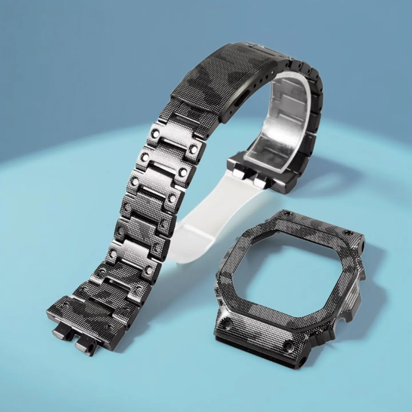 迷彩ステンレス鋼時計ブレスレットカシオ-g-shock-gmw-b5000-3459-メタル時計バンド用