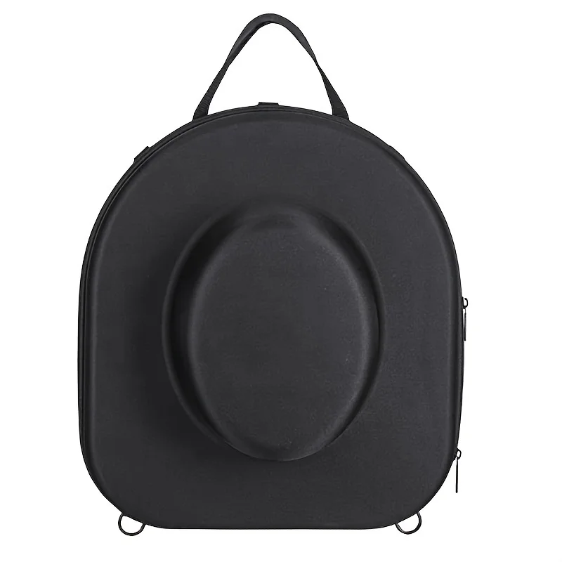 EVA HardShell Hat Case |   Waterproof Zippered Organizer for Baseball/Sun Caps w/ Brown Hat & UV Shield |   Travel-Ready Storage