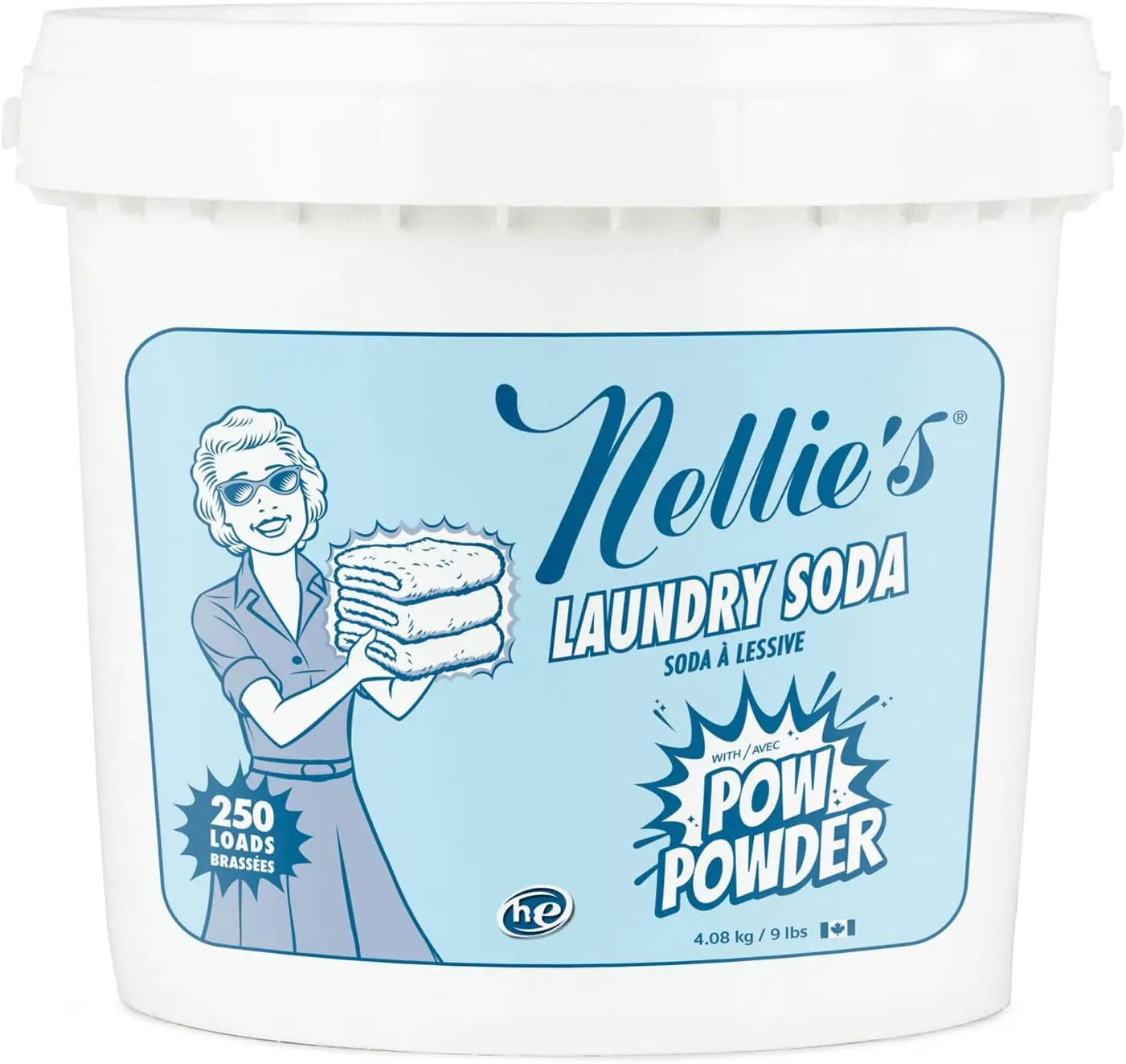 

Eco-Friendly Laundry Soda with Stain-Fighting Enzymes - 250 Loads, High-Efficiency & Gentle on Skin, Made in Canada