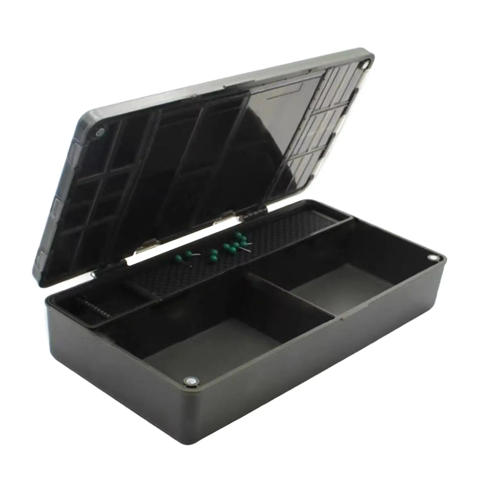 Multi Functional Fishing Tackle Organizer Storage Box with Measuring Scale for Fishing Lures Rigs and Carp Angler Accessories
