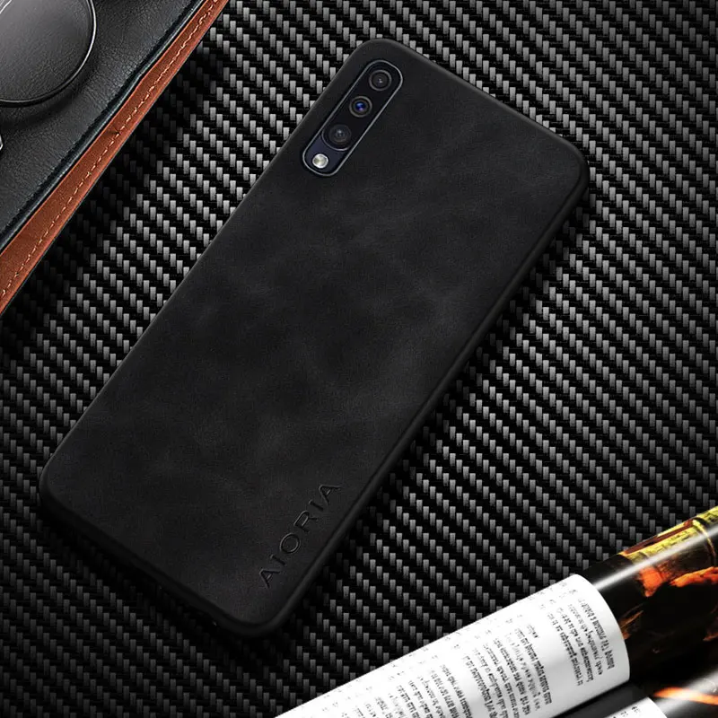 Case For Samsung Galaxy A50 A70 A50S A30S A40 A10 coque silky feel fingerprint proof durable leather cover funda