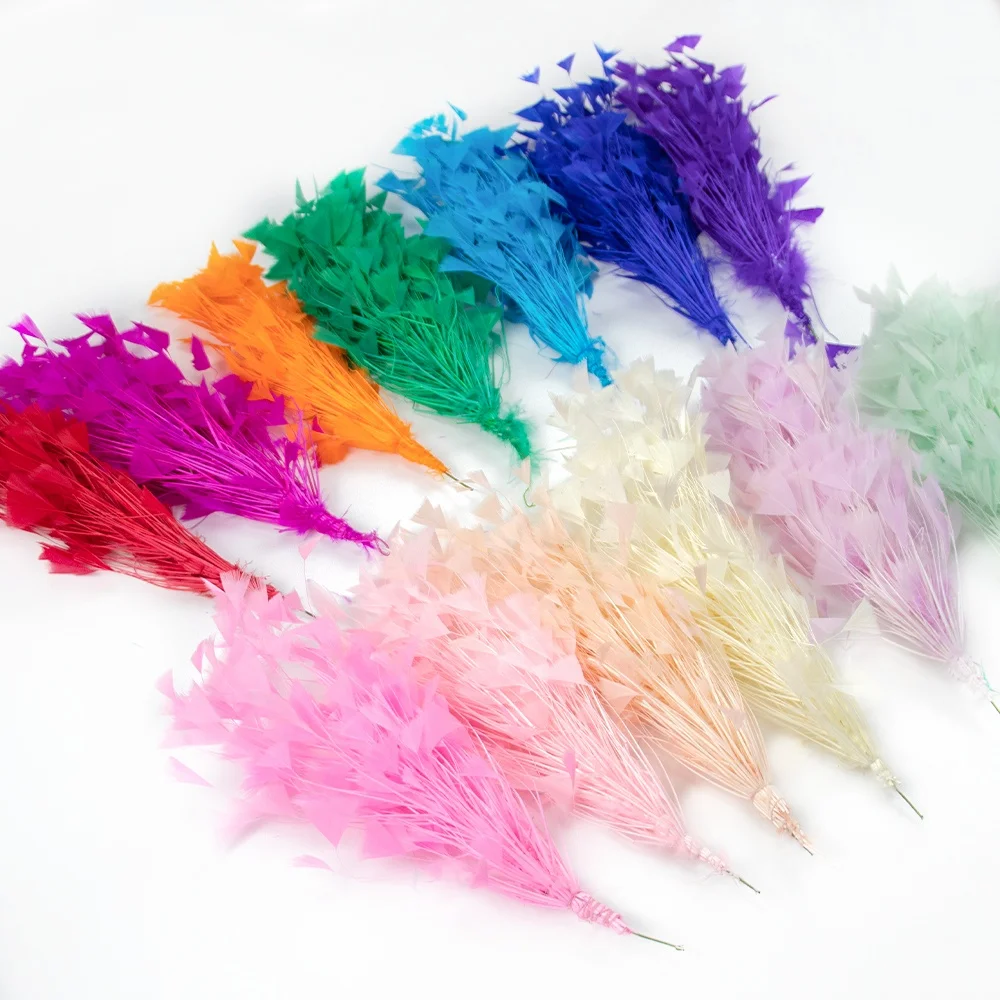 1Pcs Colorful Turkey Feathers Flowers 25-30CM/10-12inch for Handicraft DIY Accessories Wedding Party Headpiece Plumas Decoration