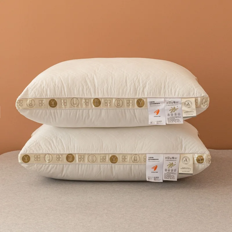 Japanese 100% Cotton Hotel Quality Soybean Fiber Bed Sleeping Pillow