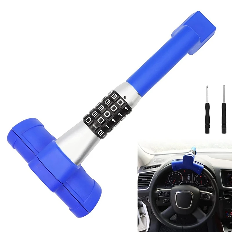 

Car T-Shaped Steering Wheel Anti-Theft Lock Retractable Hook Lock Retractable Anti-Theft Combination Lock For Car Trucks