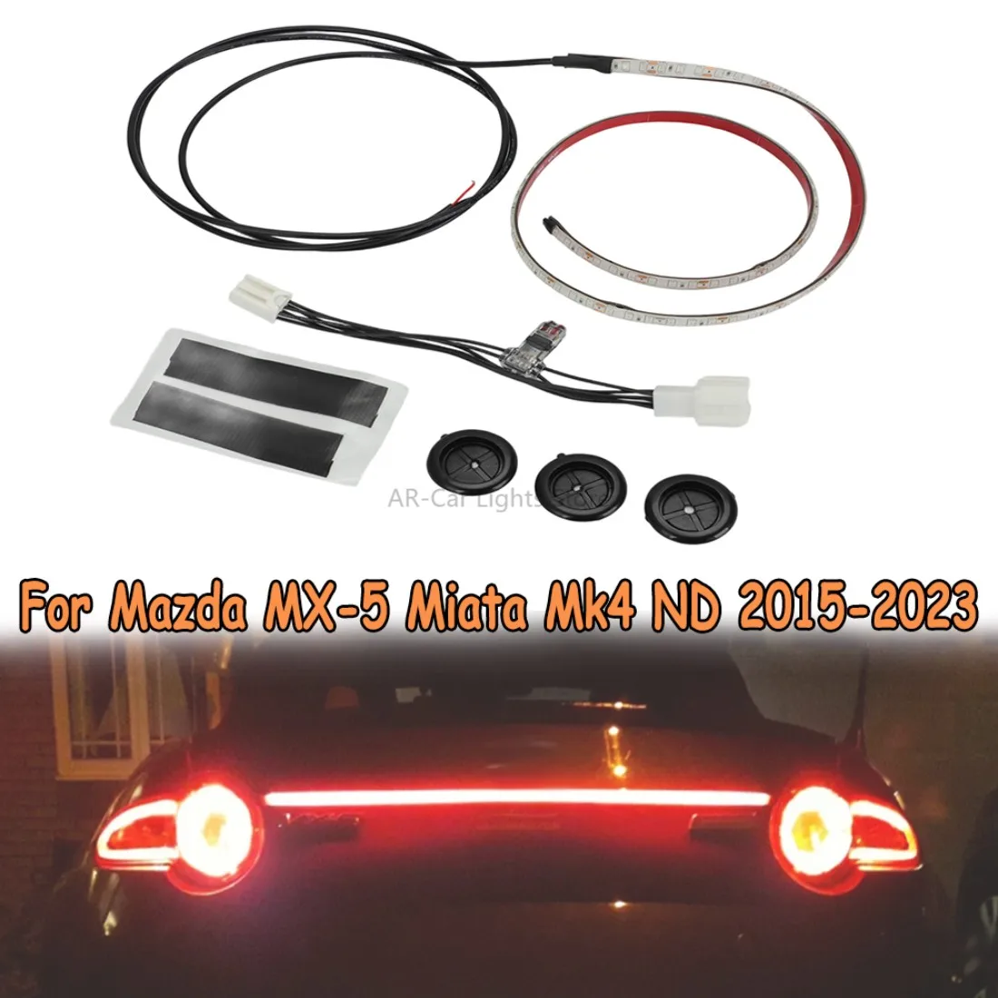 マツダ-mx-5-ミアータ-mk4-nd-2015-2023用-アップグレードledリアブーツストリップライトキット-レッドledブーツリッドストリップ-簡単取り付け-新品