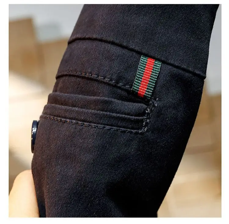 Herren Hochelastische Knitterfreie Business-Freizeithose Herbst Winter Gerade Passform Lässige Schlanke Hose Hochwertige Arbeitshose – Detail 21