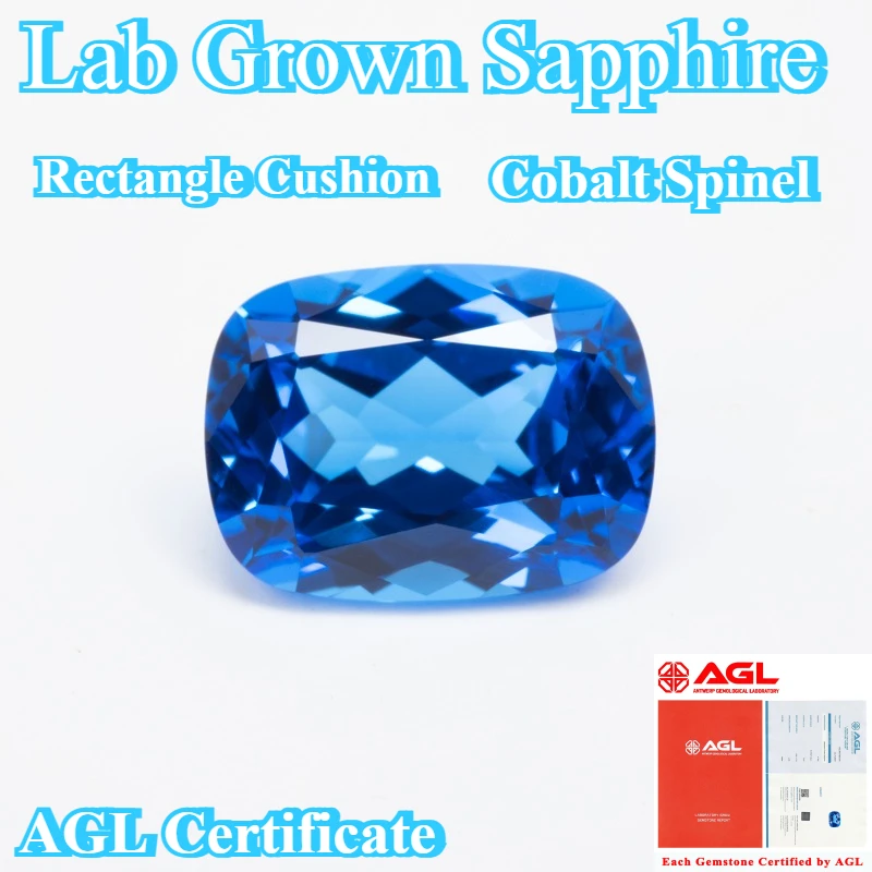 

Лидер продаж, выращенная в лаборатории сапфировая прямоугольная форма подушки, высококачественные подвески «сделай сам», основные материалы для изготовления ювелирных изделий с сертификатом AGL