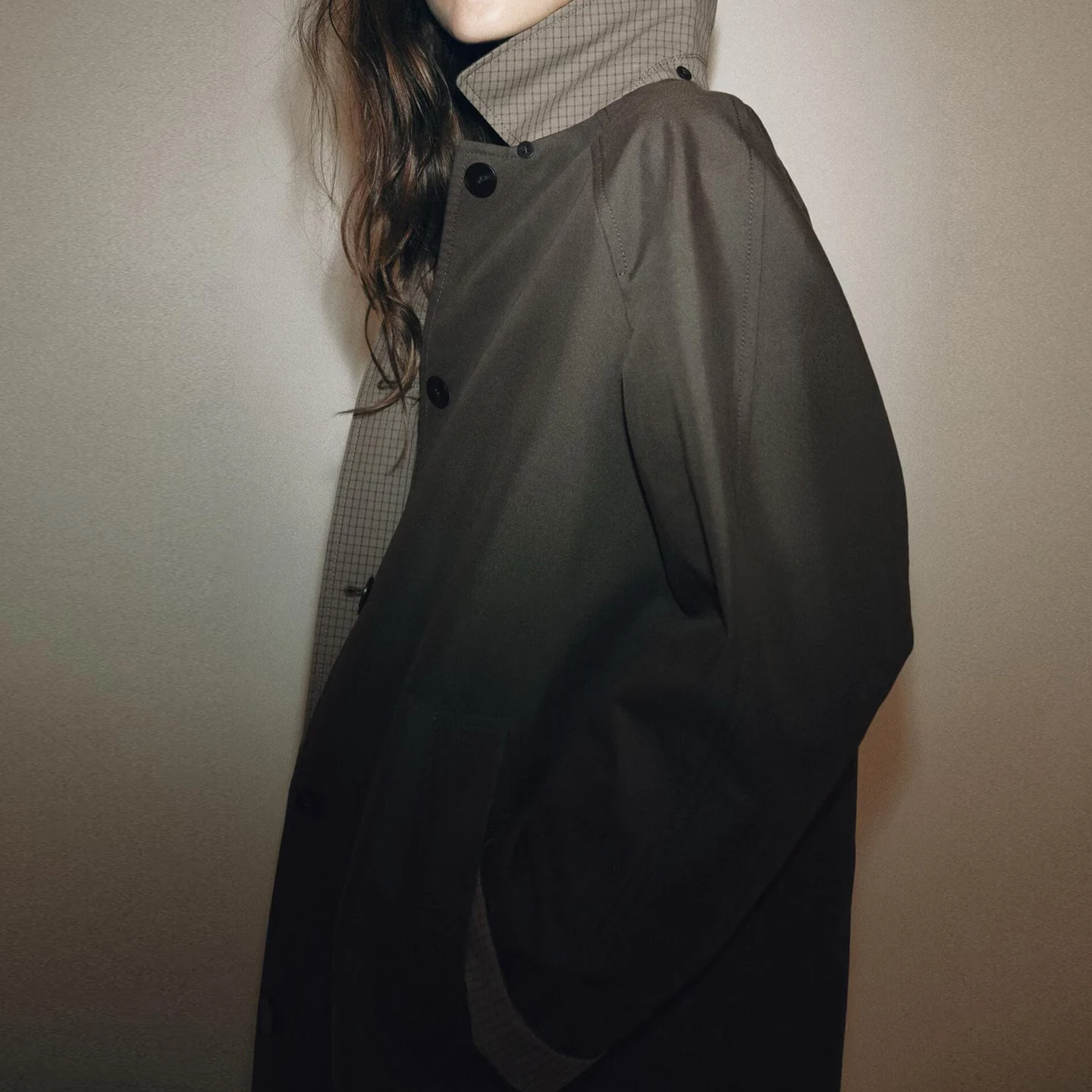 

Faionable Double-Sided Wear Artificial Fur Collar Windbreaker Z Women's Commute Straight Cut Long Sve Midi Coat