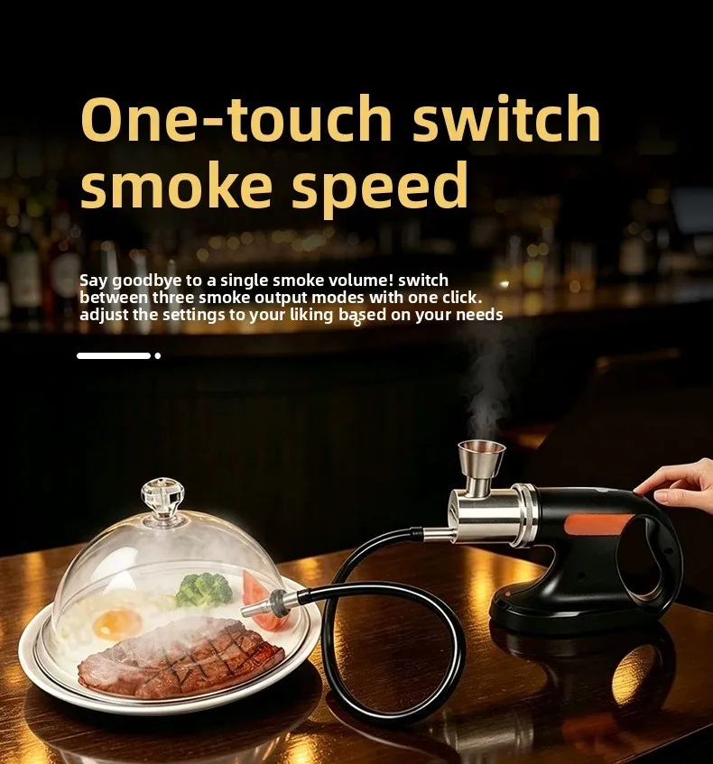 Smoke Infuser Machine for Food and Cocktails, Multifunctional BubbleSmokeGeneratorforMolecularGastronomyKitchen Bar Smoking Tool