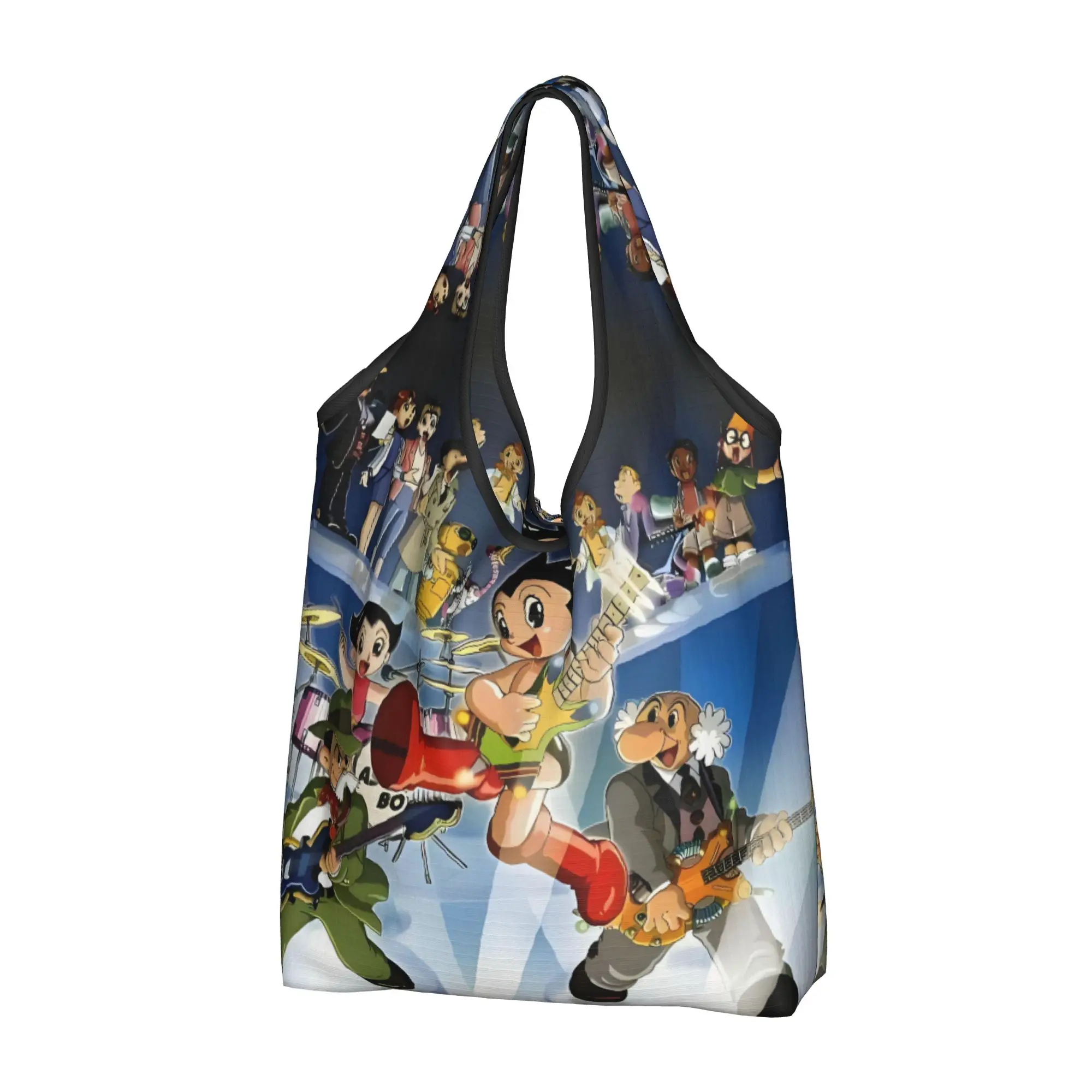 Cute Anime Cartoon Astro Boy  Shopping Tote Bag Portable Japan Manga  Groceries Shoulder Shopper Bag
