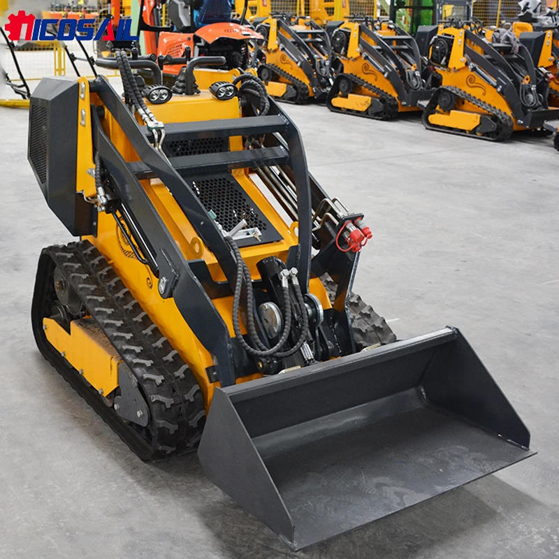 شحن مجاني مخصص 25HP Euro5/CE جرافة انزلاقية صغيرة الشركة المصنعة محرك كوبوتا انزلاق التوجيه مجنزرة الزاحف زلق توجيه تحميل #1