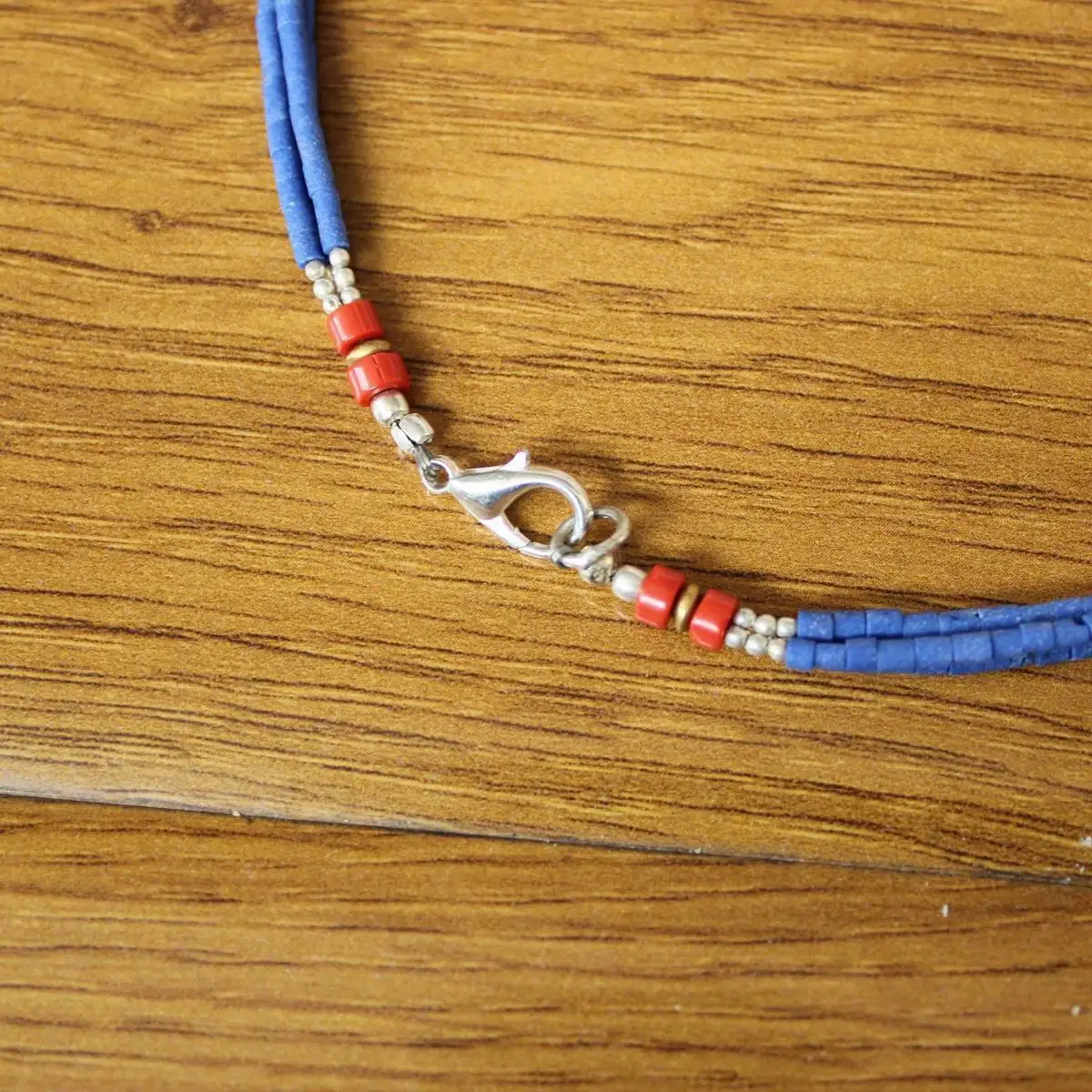 NK252  Ethnic Tibetan 3 Big Round Beads Mini Natural Lapis Stone Lady Necklace Handmade Nepal Jewelry