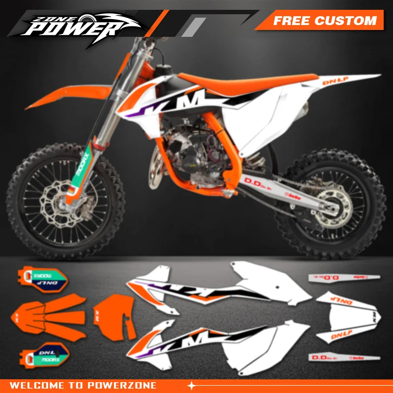 

Набор наклеек Powerzone для KTM SX85 SX 85 2018 2019 2020 2021 2022 2023 2024