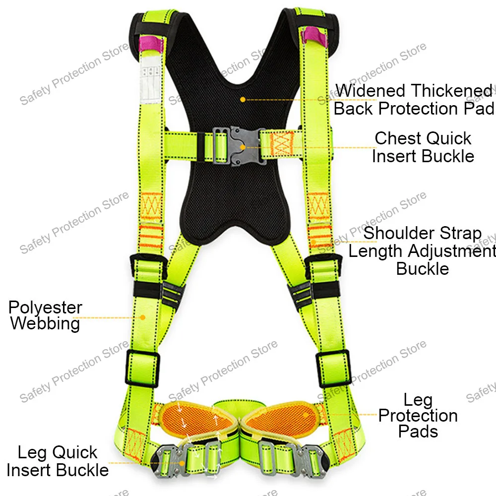 High Altitude Work Safety Harness Full Body Safety Belt Outdoor  Climbing Training Electrician Construction Protective Equipment