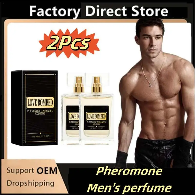 2Pcs Men's Perfumes Originales Para Hombre High Quality Bold Attraction Confidence Infused Long Lasting Pheromones Perfume 30ml