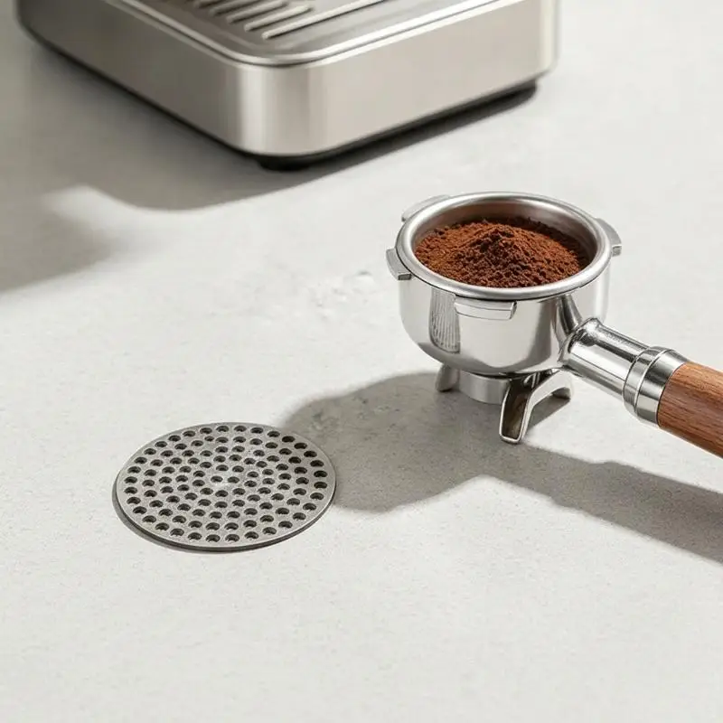 Stainless Steel Coffee Distribution Mesh Double Filtration Uniform Flow for Home Barista Espresso Making Coffee Shop Use