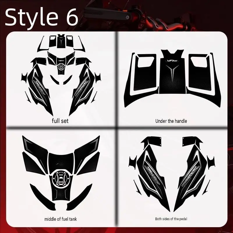 For ZONTES 175V 2026 Fuel Tank Protective Sticker Body Armor Decal Non‑Residue Adhesive Anti‑Scratch Mod Accessories