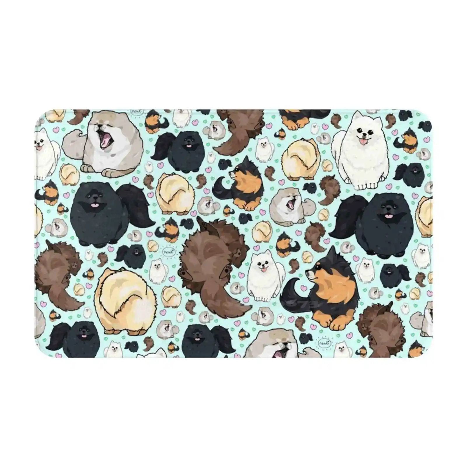 Pomeranians Soft Cushion Car Home Carpet Door Mat Pomeranians Teacup Pomeranian Mini Pomeranian Pomeranian Design Pomeranian